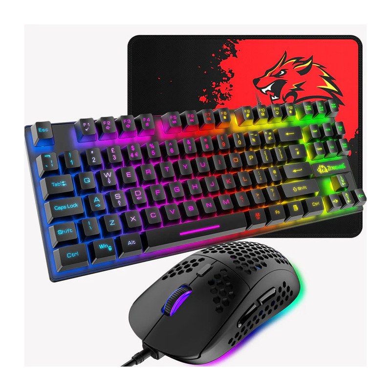 Teclado y mouse para juegos ZIYOU LANG T2- MOUSEPAD DE REGALO