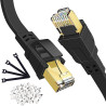 Cable Ethernet CAT 8 de 30 m, alta velocidad, 40 Gbps, 2000 MHz, 26 AWG, cable LAN de red, con conector RJ45