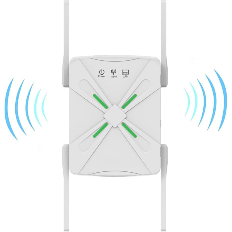 Ubinki, WiFi Extender, Repetidor WiFi 2024, Booster WiFi Bi-Banda 5GHz y 2.4GHz, Modo Repetidor/Router/Ap, 4 Antenas