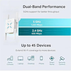 Ubinki, WiFi Extender, Repetidor WiFi 2024, Booster WiFi Bi-Banda 5GHz y 2.4GHz, Modo Repetidor/Router/Ap, 4 Antenas